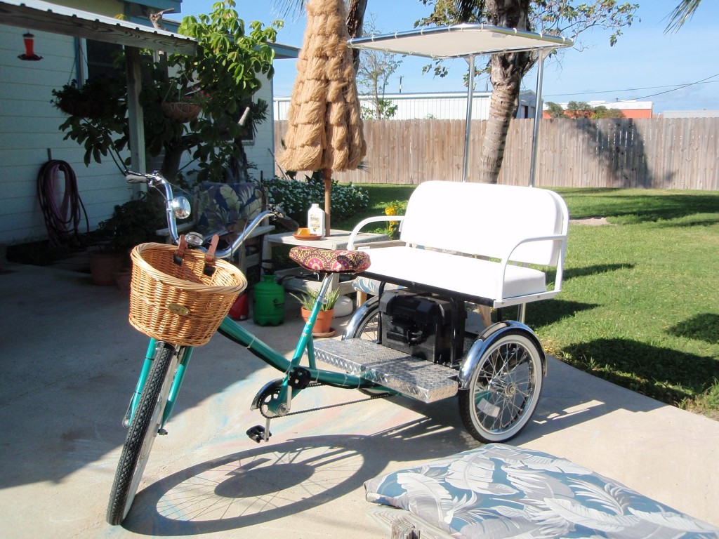 tricycle with back seat